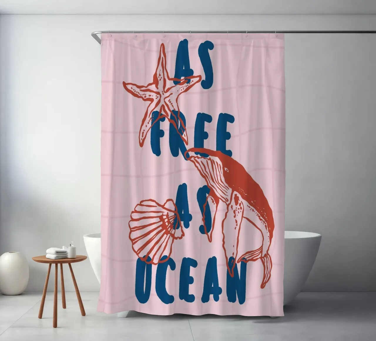 Boho Vacation 2 Free as Ocean tenda da doccia da Boho Print Collection