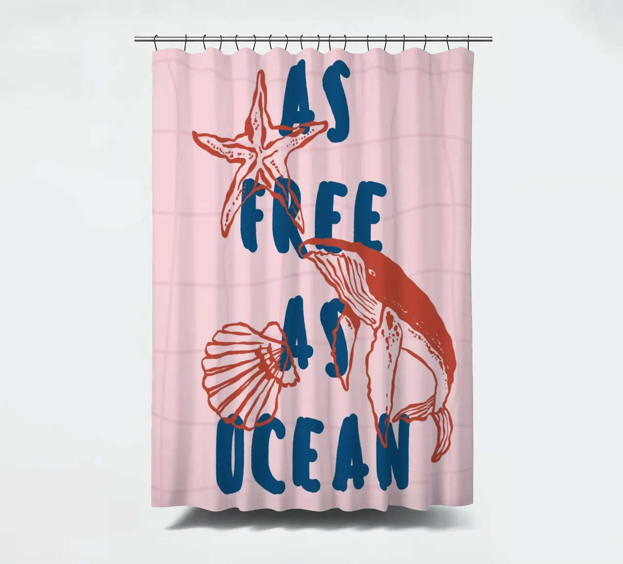 Boho Vacation 2 Free as Ocean tenda da doccia da Boho Print Collection