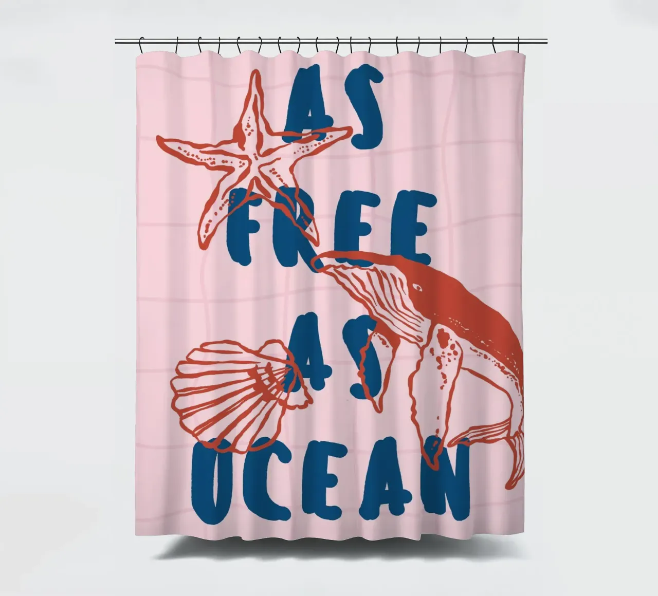 Boho Vacation 2 Free as Ocean tenda da doccia da Boho Print Collection