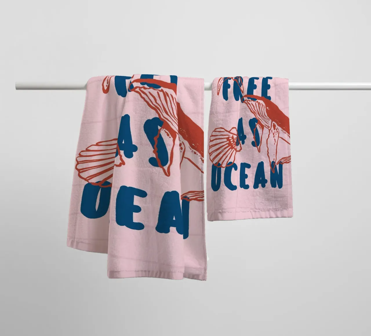 Boho Vacation 2 Free as Ocean asciugamano da bagno da Boho Print Collection