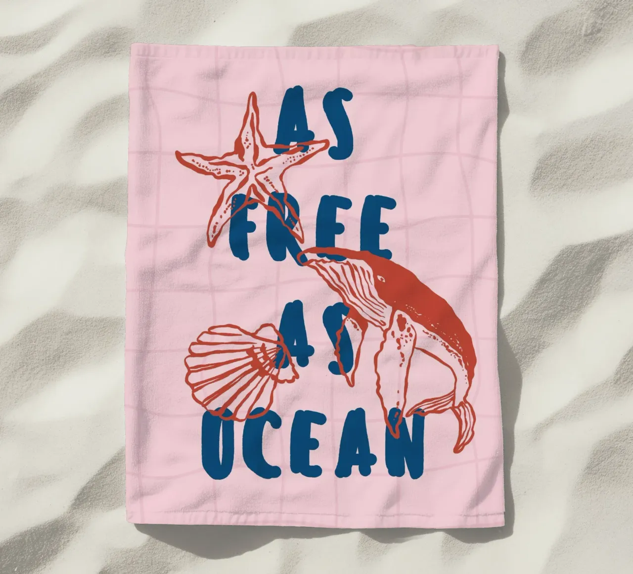 Boho Vacation 2 Free as Ocean telo mare da Boho Print Collection