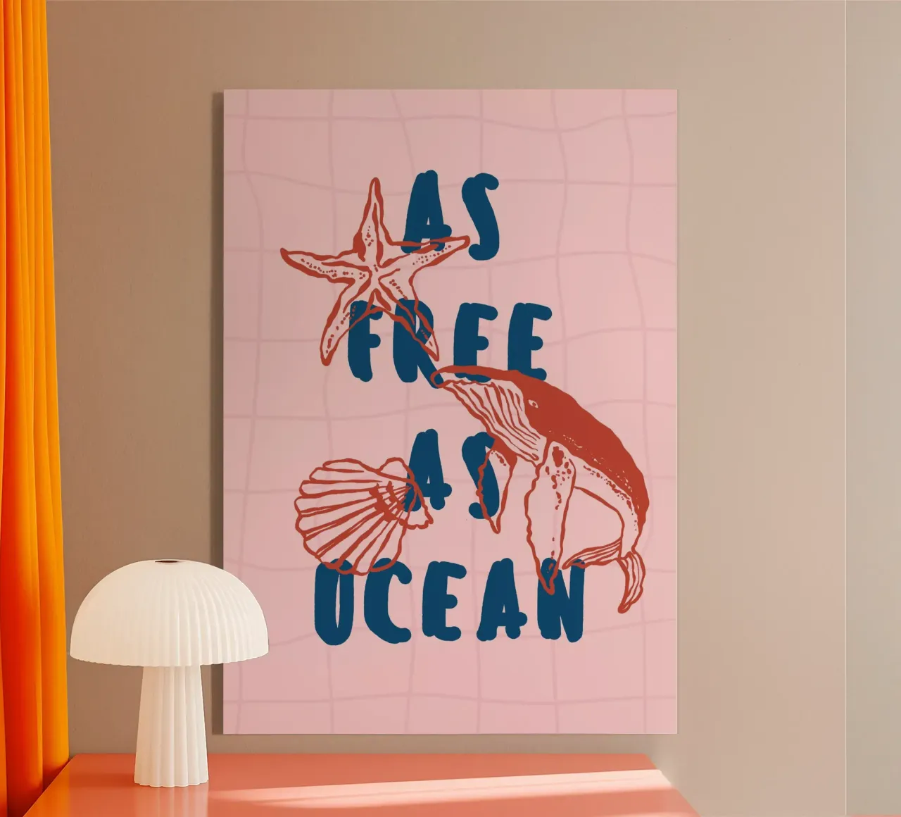 Boho Vacation 2 Free as Ocean plexiglass da Boho Print Collection