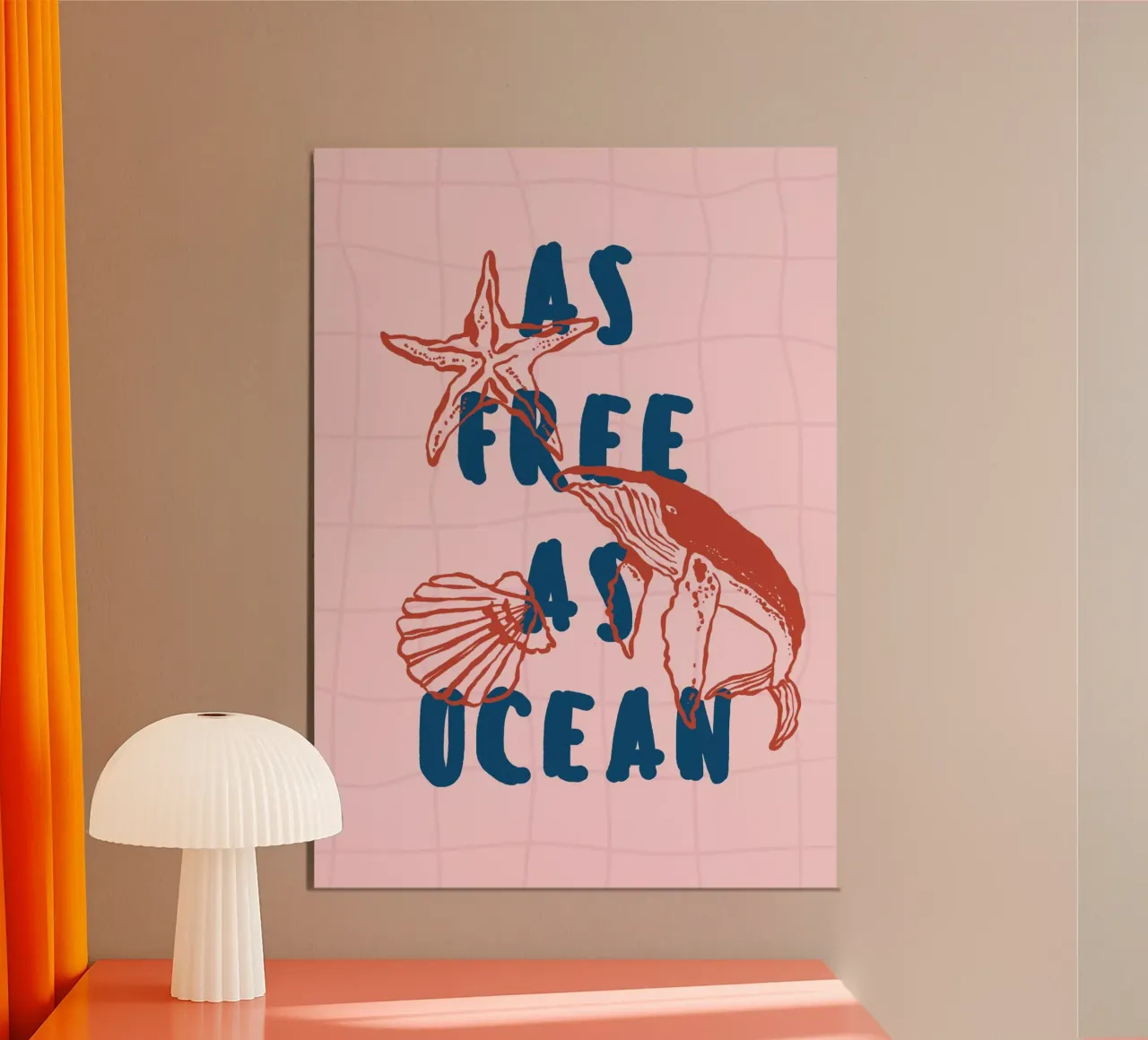 Boho Vacation 2 Free as Ocean alluminio dibond da Boho Print Collection
