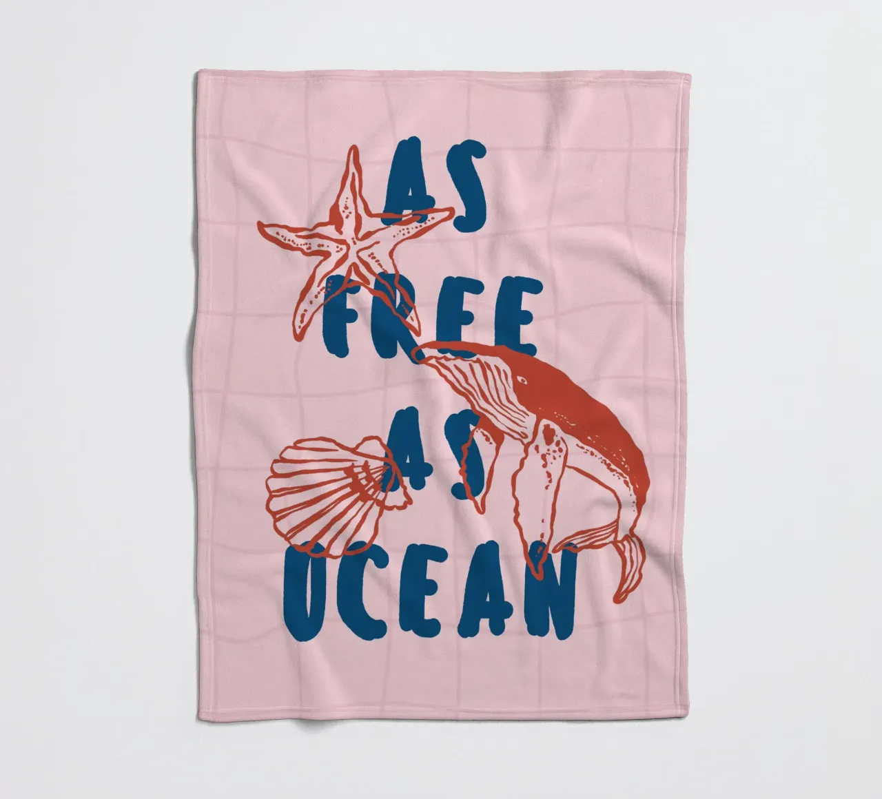 Boho Vacation 2 Free as Ocean coperta in pile da Boho Print Collection