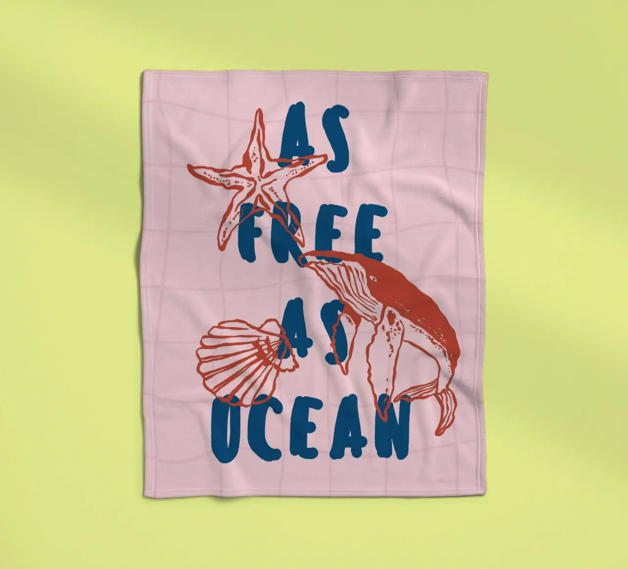 Boho Vacation 2 Free as Ocean coperta in pile da Boho Print Collection