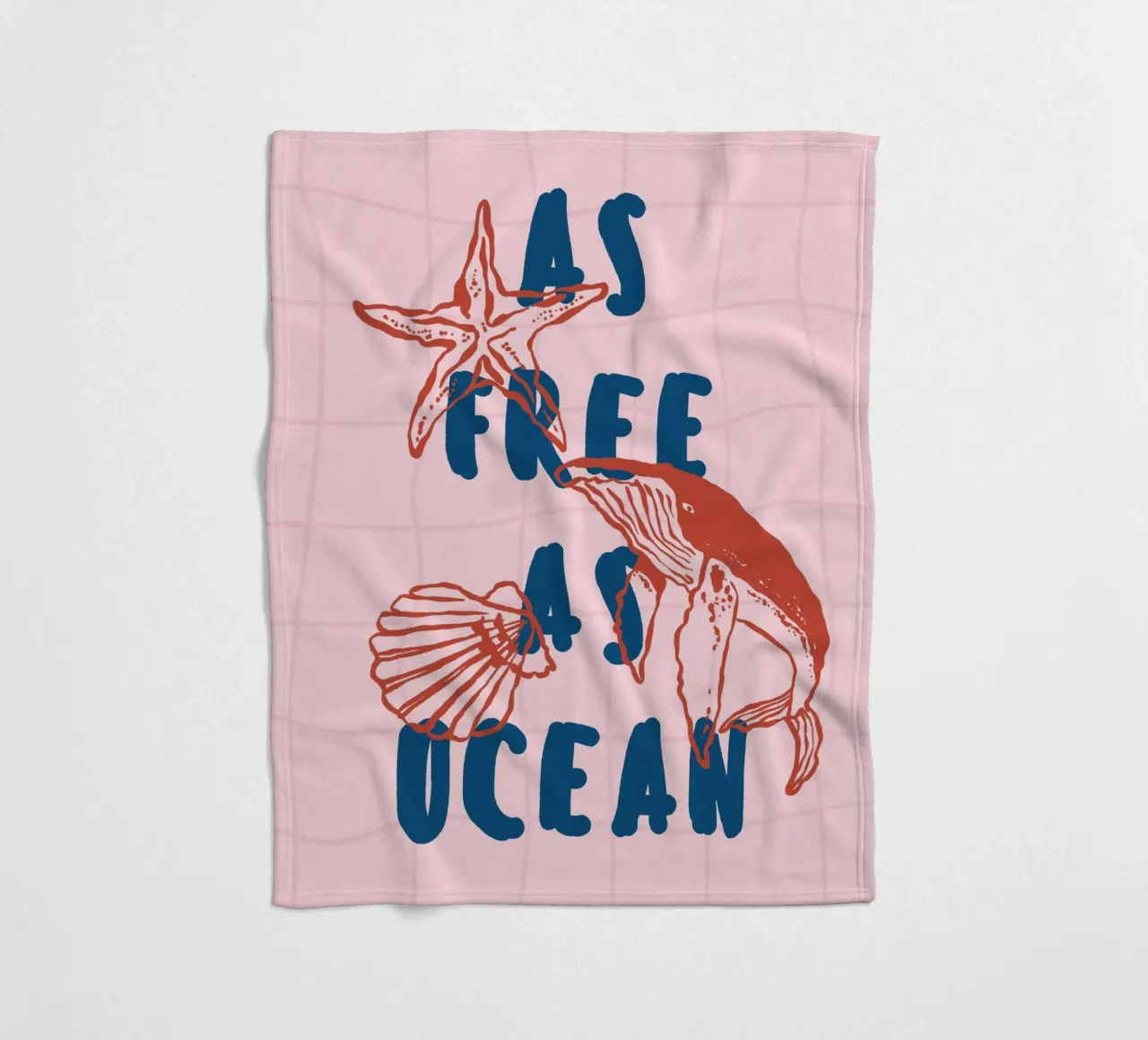 Boho Vacation 2 Free as Ocean coperta in pile da Boho Print Collection