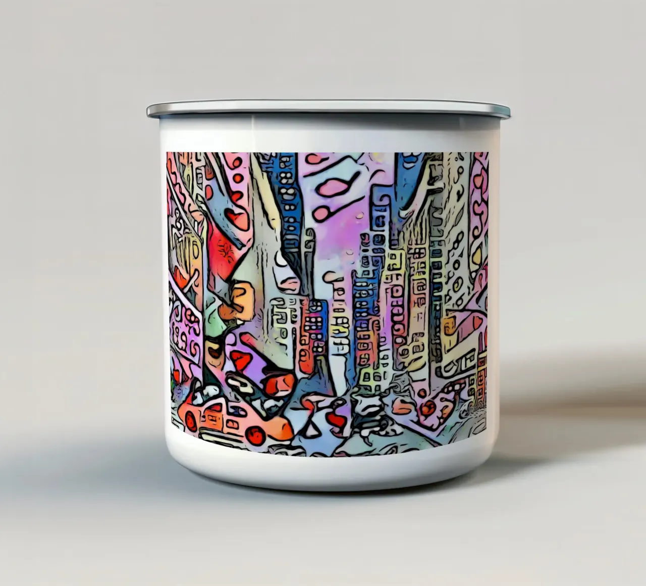 Big Apple, Motiv 1 enamel mug by ZAMART - PopArt