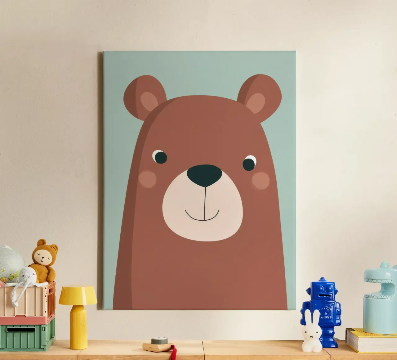 Friendly Bear canvas by wonderfolk