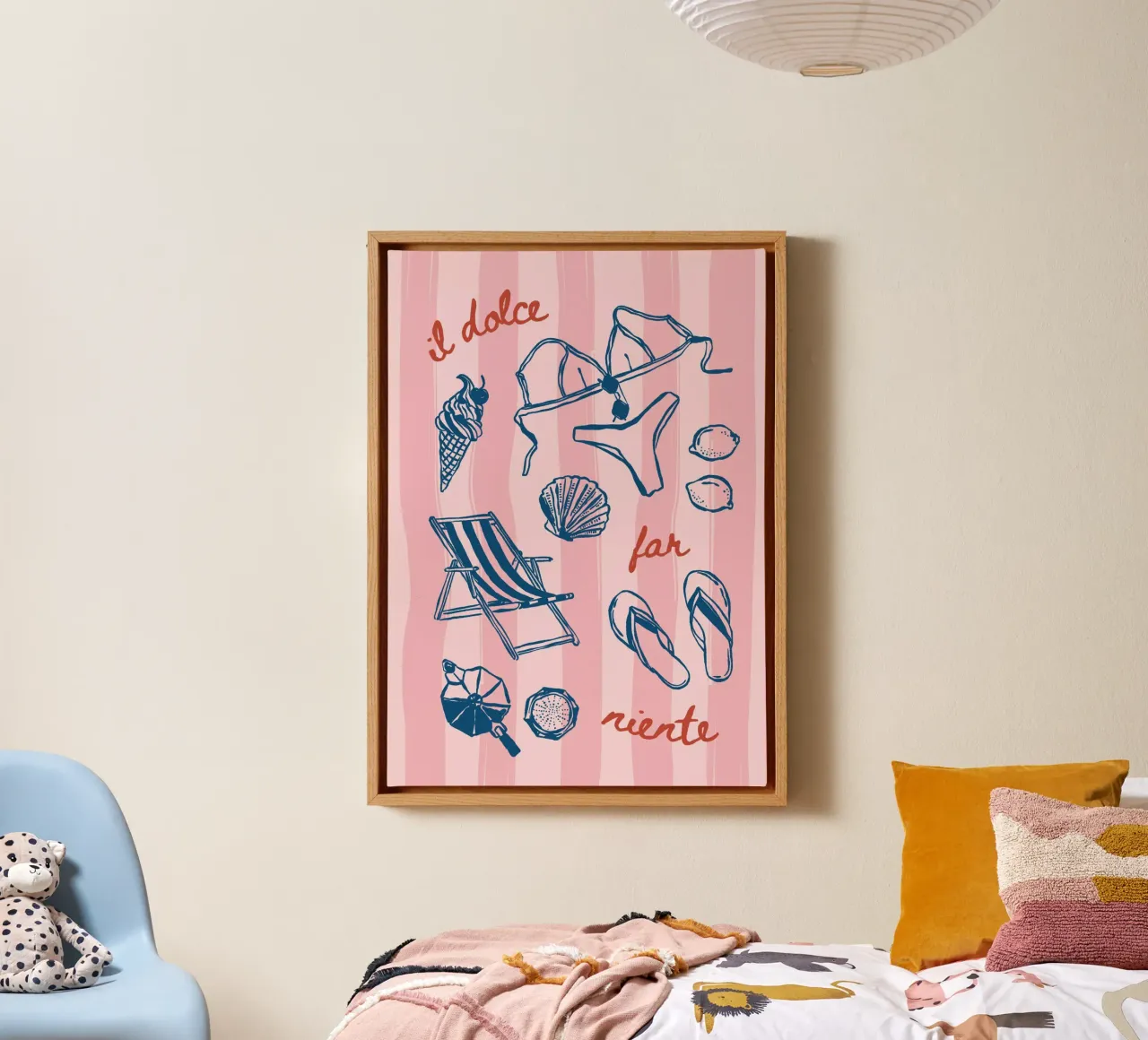 Boho Vacation 2 Beach tela con Cornice a cassetta da Boho Print Collection