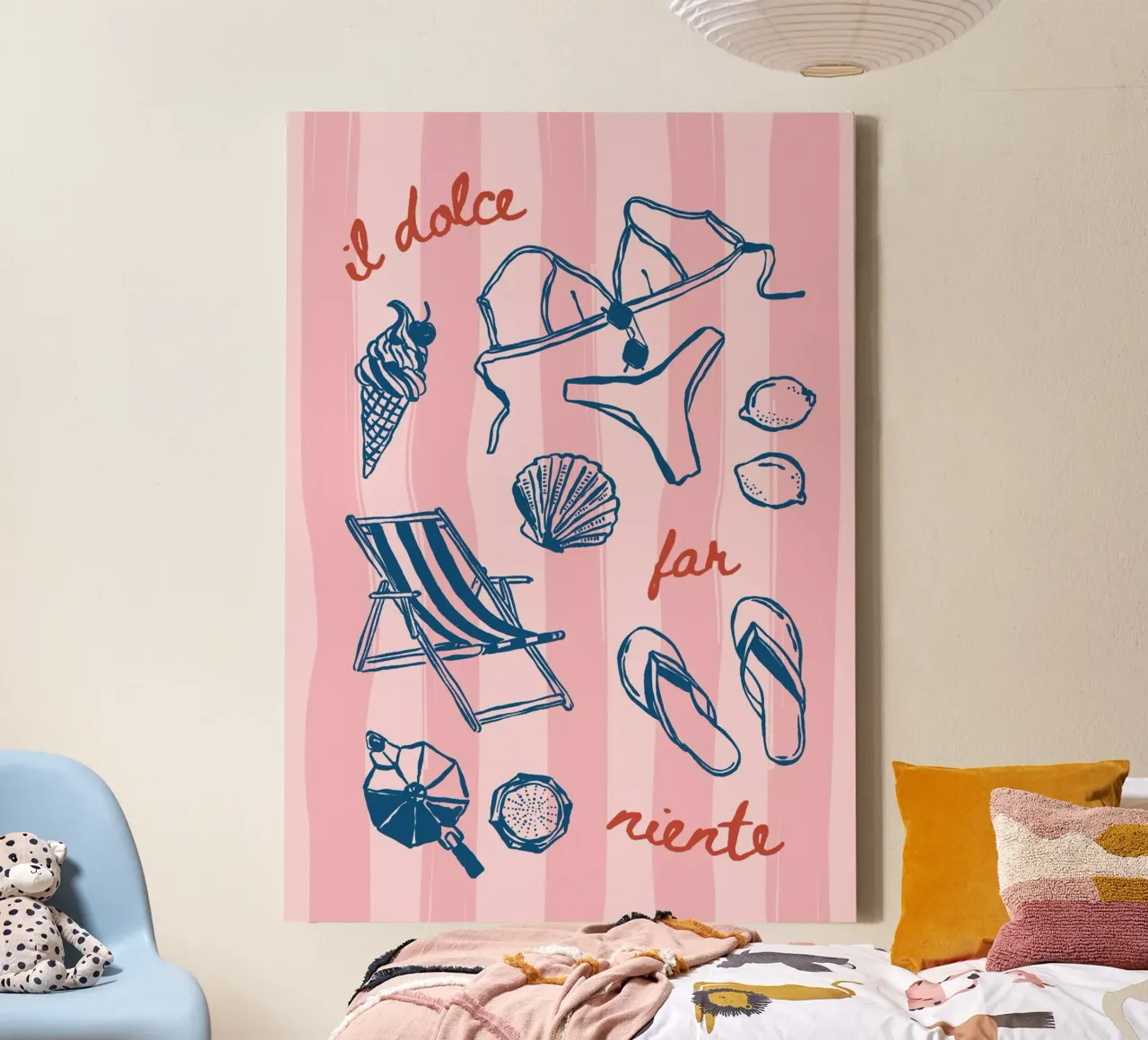 Boho Vacation 2 Beach tela con Cornice a cassetta da Boho Print Collection