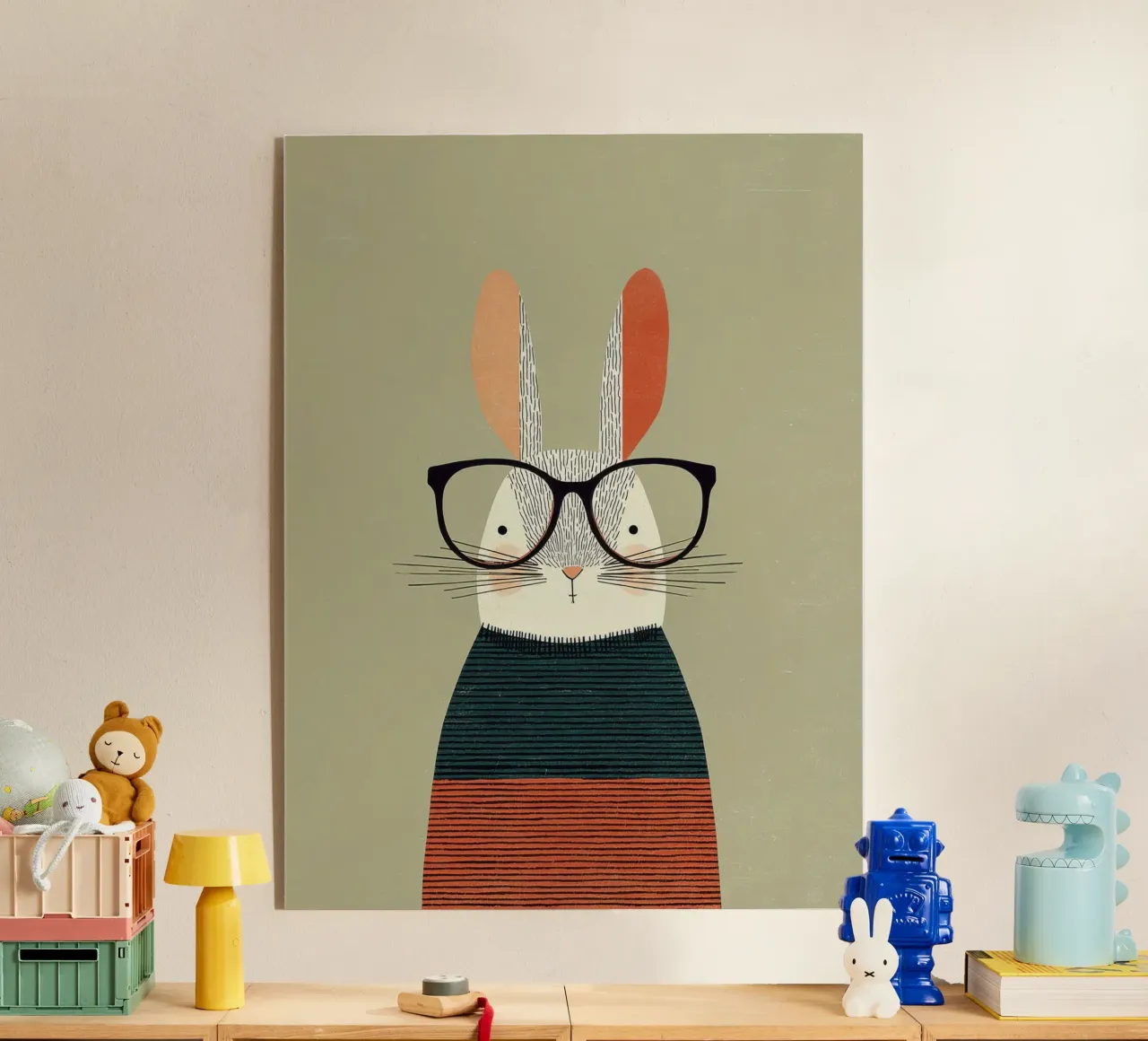 Thoughtful Rabbit plexiglass da wonderfolk