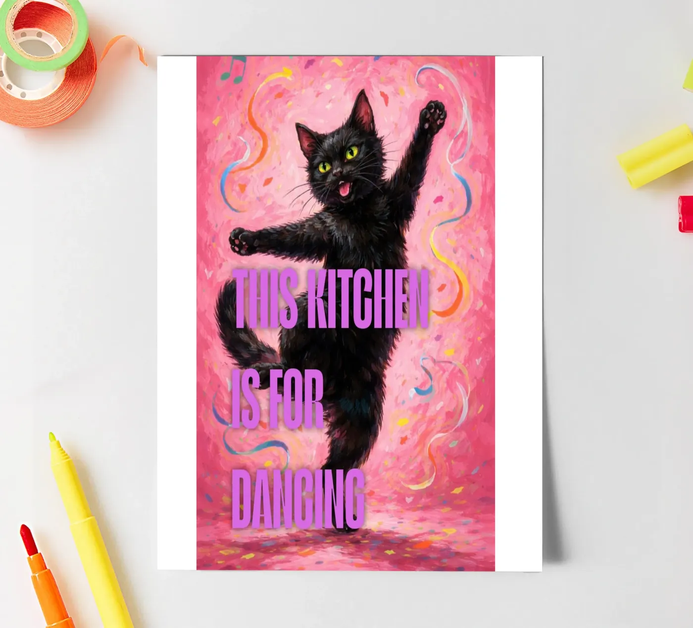 This kitchen is for dancing sticker sheet by catsforyou