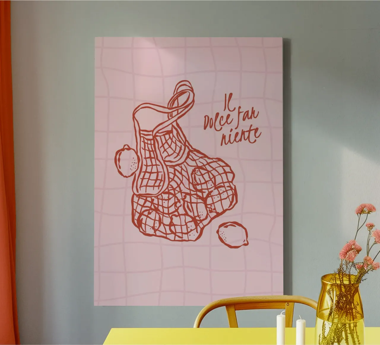 Boho Vacation 1 Il Dolce far Niente Leinwand mit Schattenfugenrahmen von Boho Print Collection