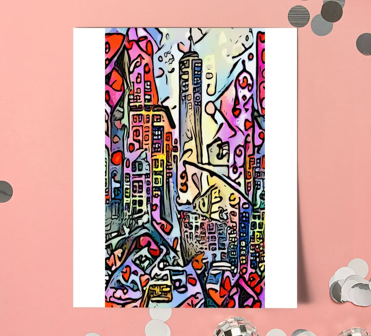 Big Apple, Motiv 4 Stickerbogen von ZAMART - PopArt