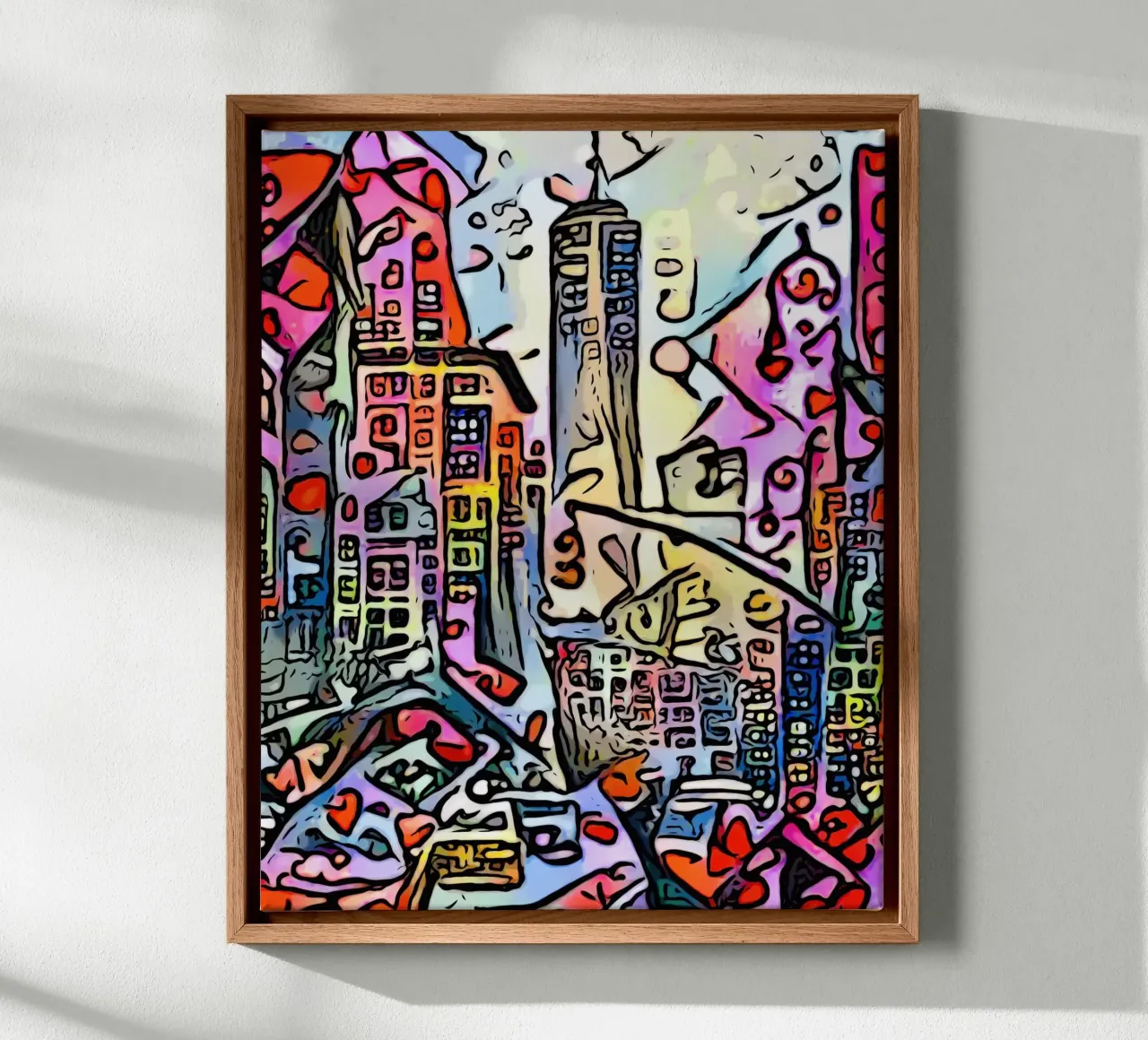 Big Apple, Motiv 4 canvas with Floater frame by ZAMART - PopArt