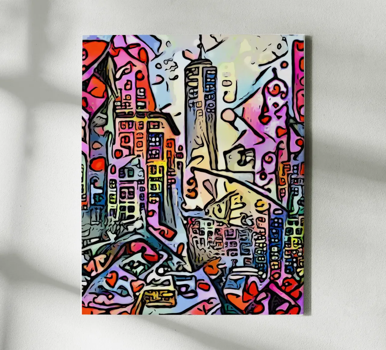 Big Apple, Motiv 4 canvas with Floater frame by ZAMART - PopArt