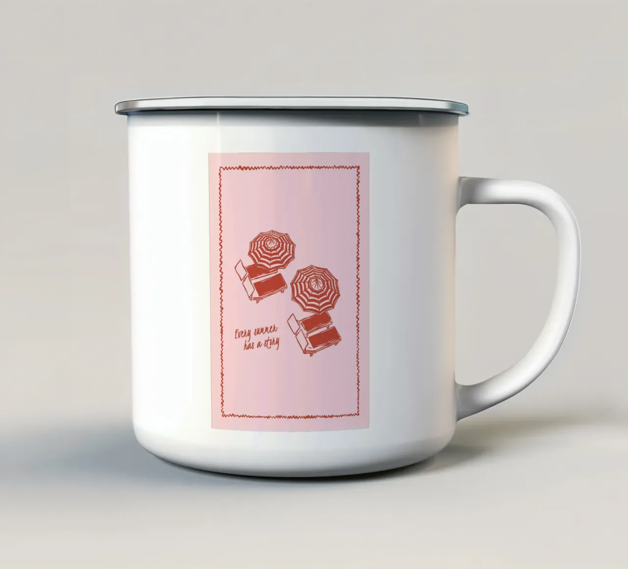 Boho Vacation 2 Summer Story tazza in smalto da Boho Print Collection