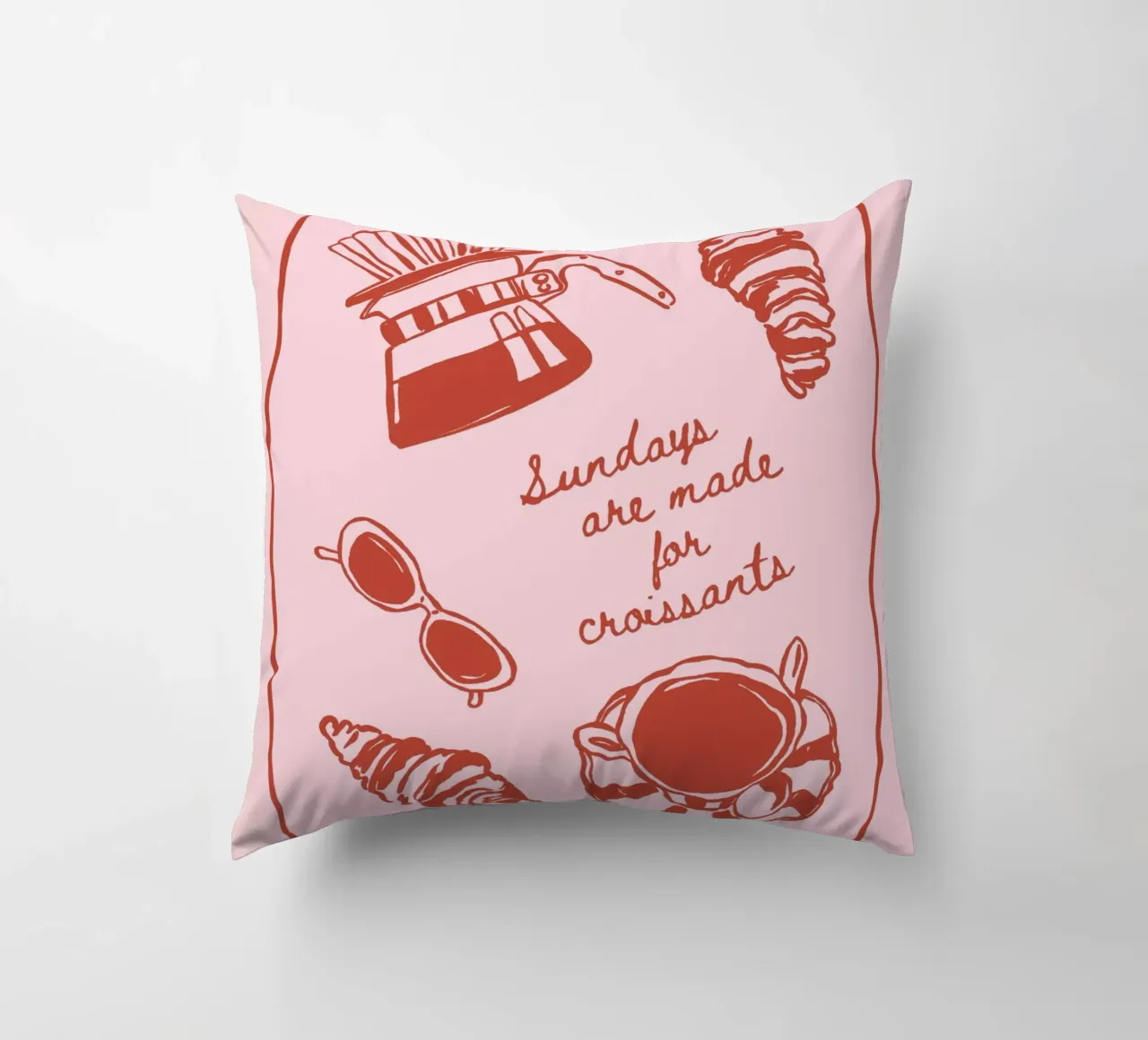 Boho Vacation 2 Sunday Croissant cuscino da Boho Print Collection