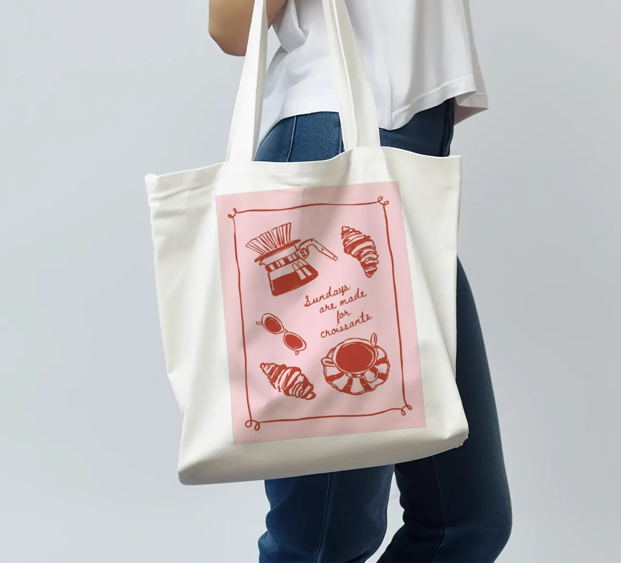 Boho Vacation 2 Sunday Croissant borsa in juta da Boho Print Collection