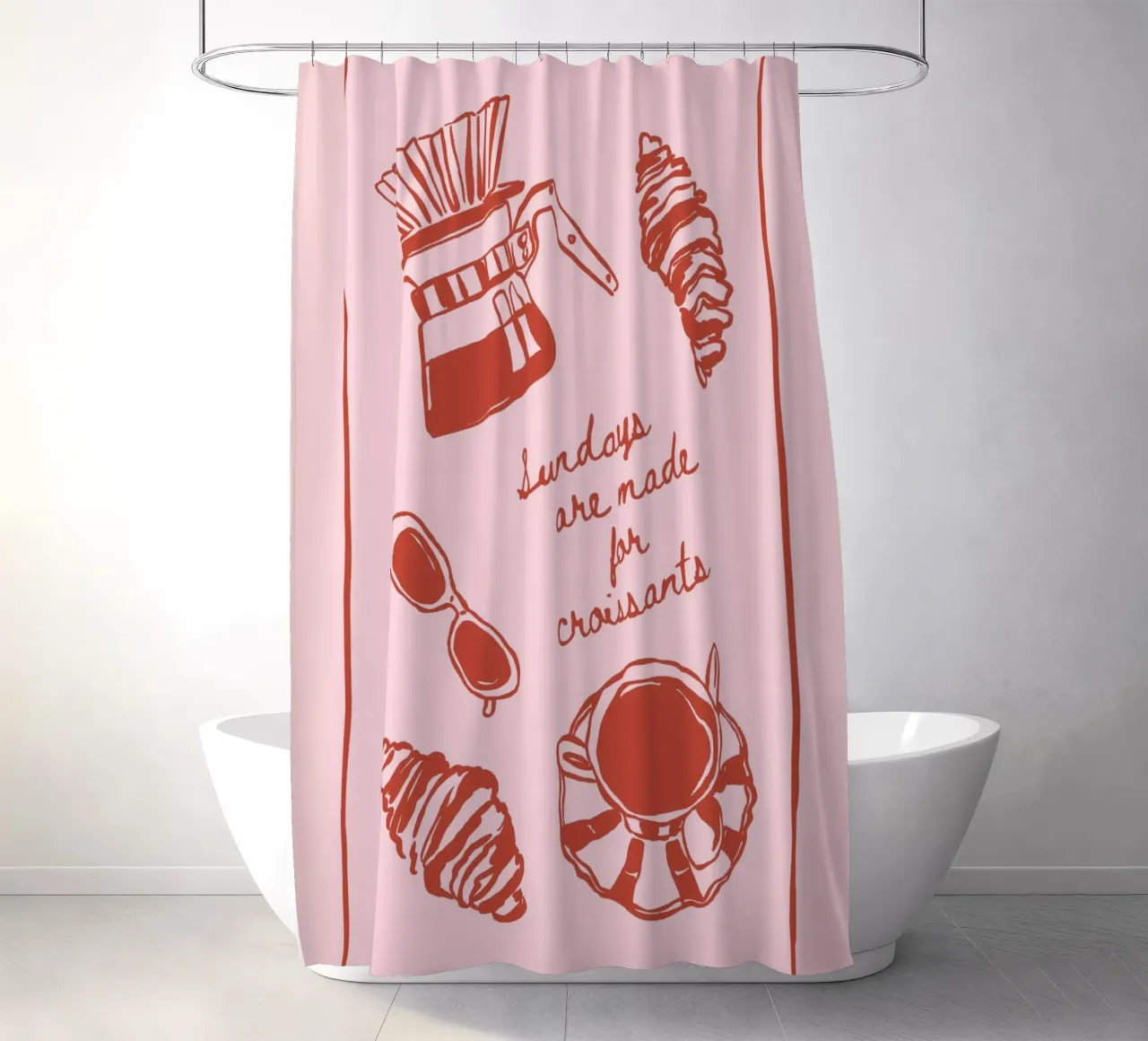 Boho Vacation 2 Sunday Croissant tenda da doccia da Boho Print Collection