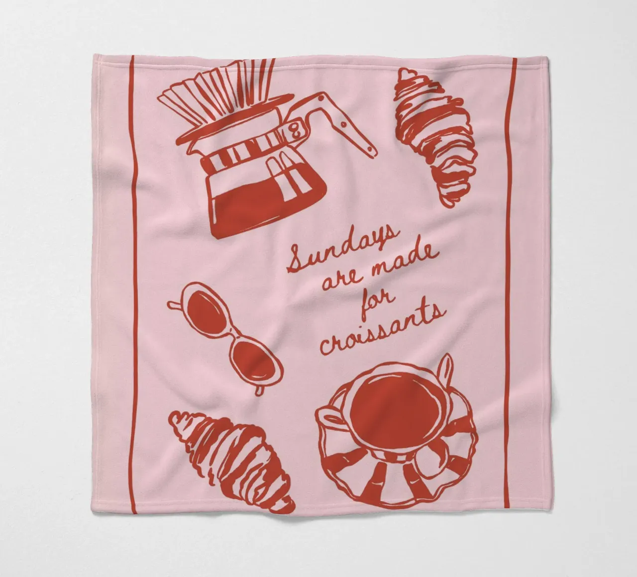 Boho Vacation 2 Sunday Croissant coperta in pile da Boho Print Collection