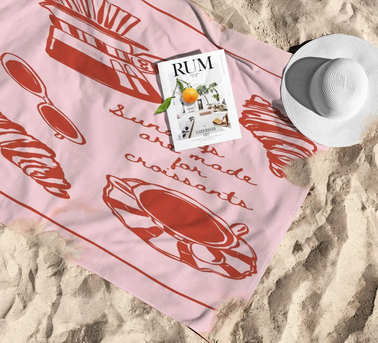 Boho Vacation 2 Sunday Croissant telo mare da Boho Print Collection