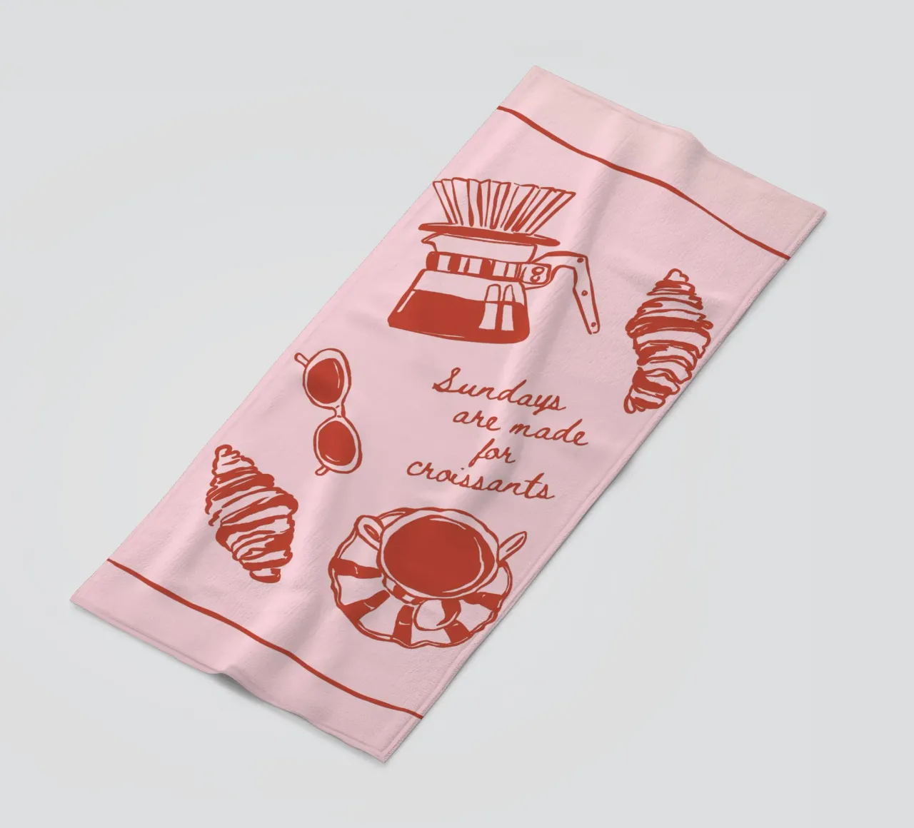 Boho Vacation 2 Sunday Croissant telo mare da Boho Print Collection