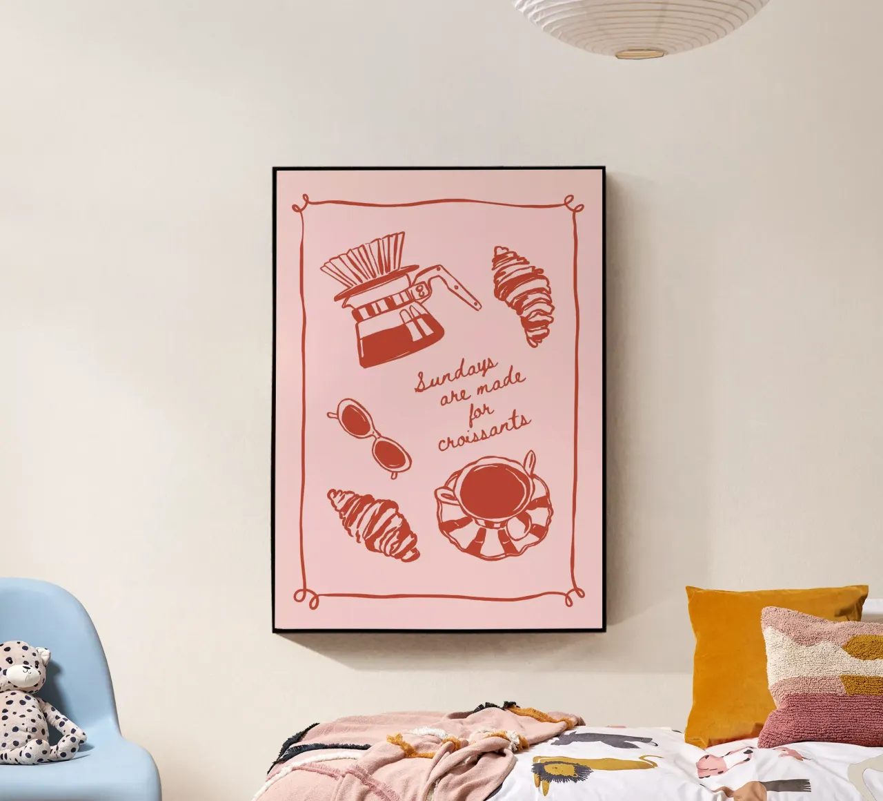 Boho Vacation 2 Sunday Croissant plexiglass da Boho Print Collection