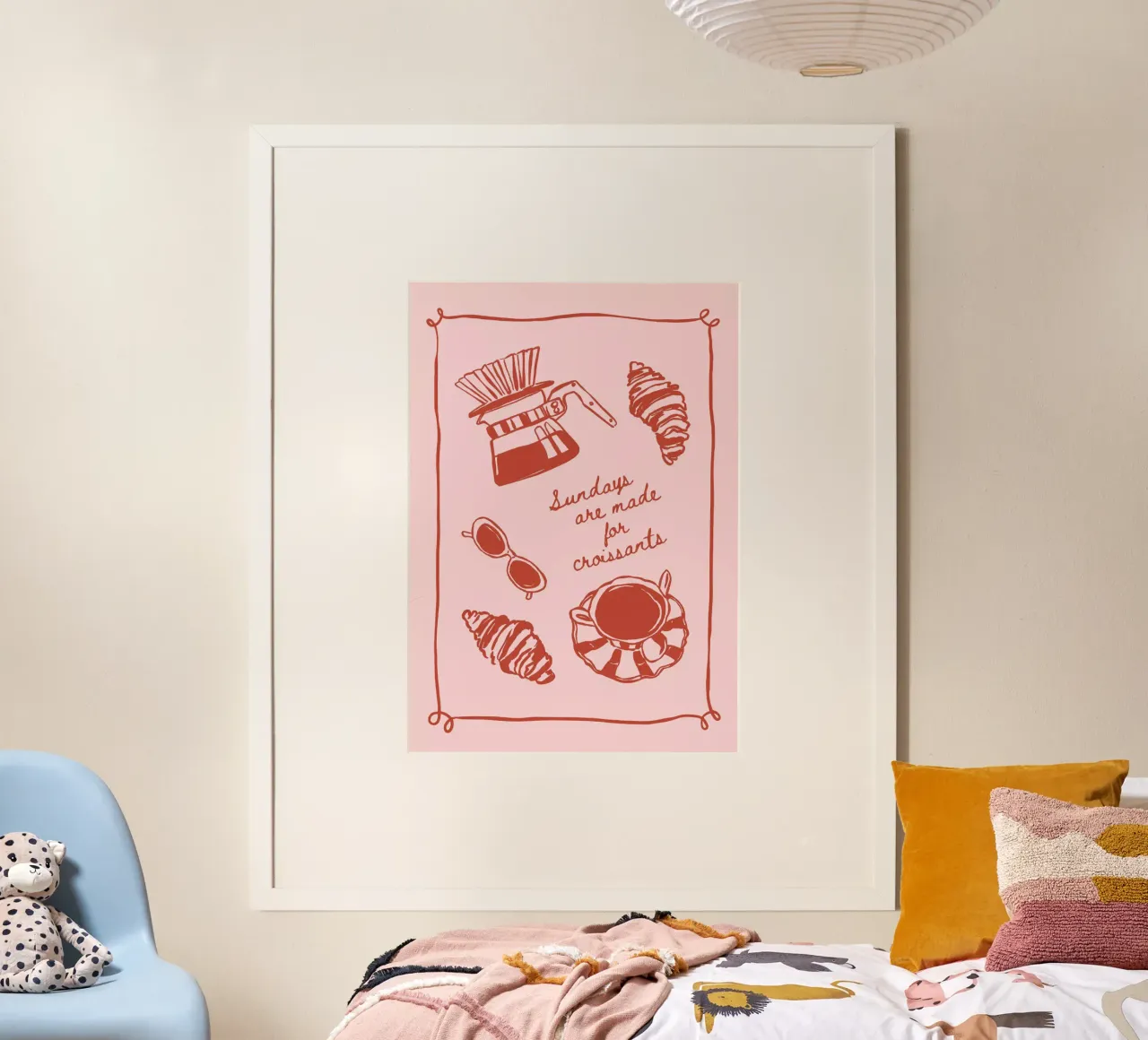 Boho Vacation 2 Sunday Croissant carta hahnemühle da Boho Print Collection