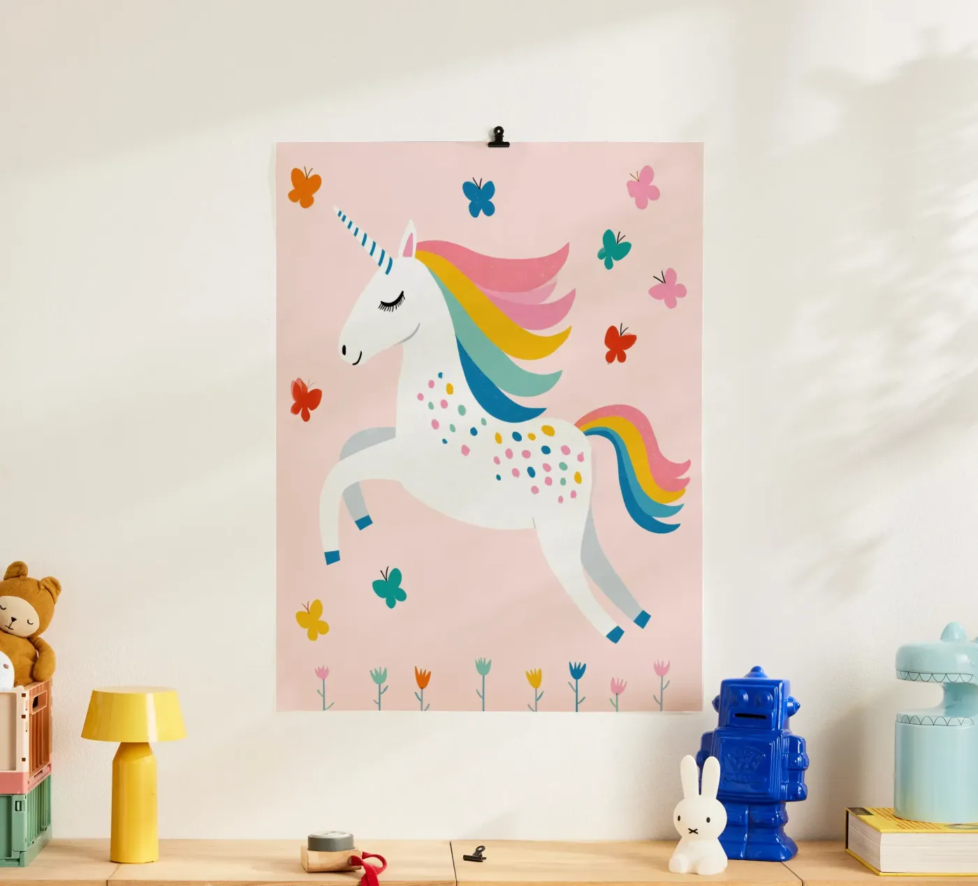 Einhorn Poster von Little Art Lab