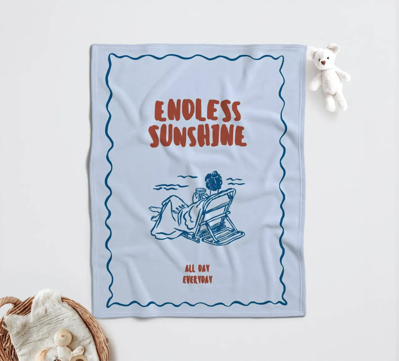 Boho Vacation 3 Endless Sunshine coperta in pile da Boho Print Collection