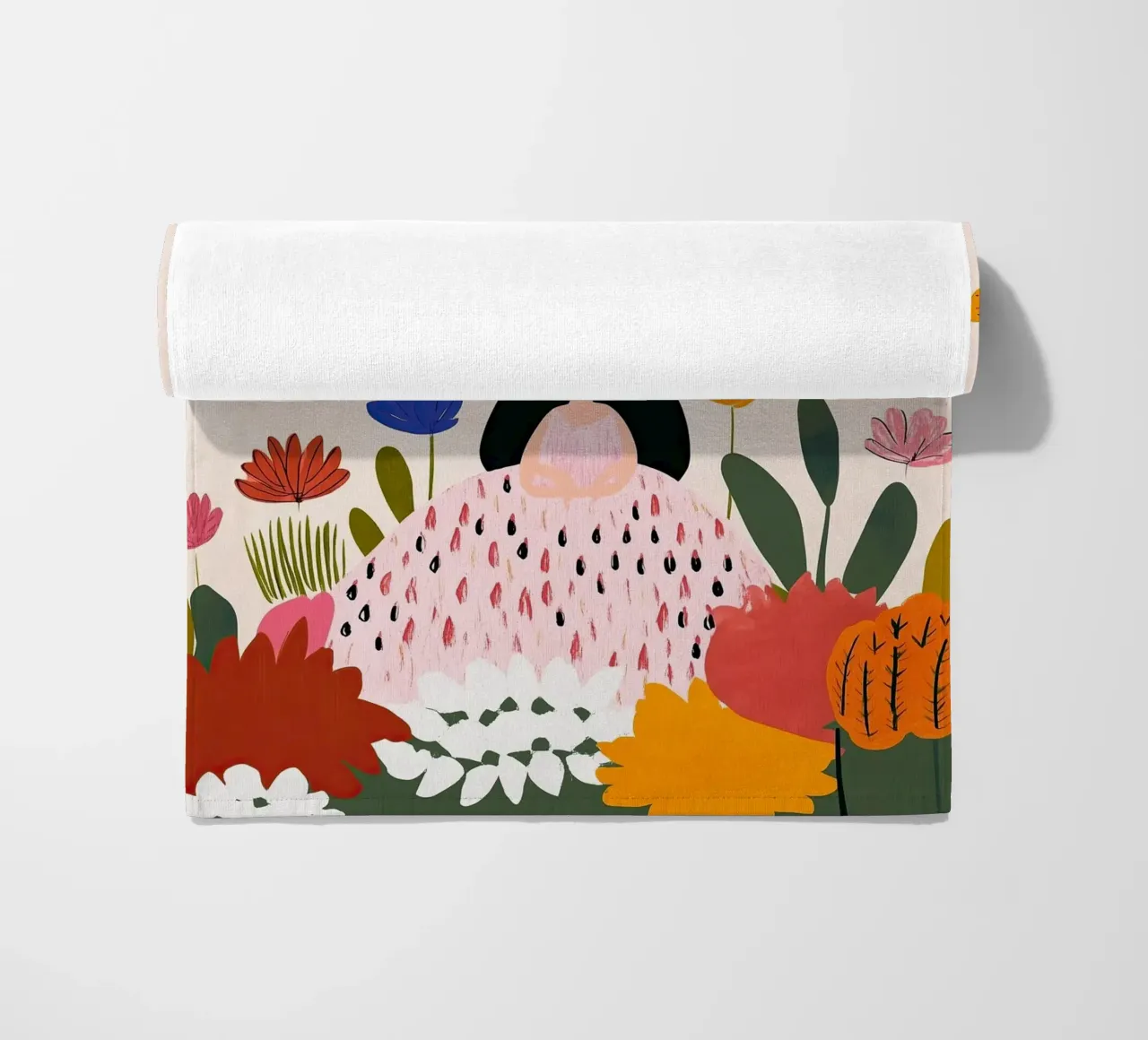 Principessa e farfalla telo mare da Little Art Lab