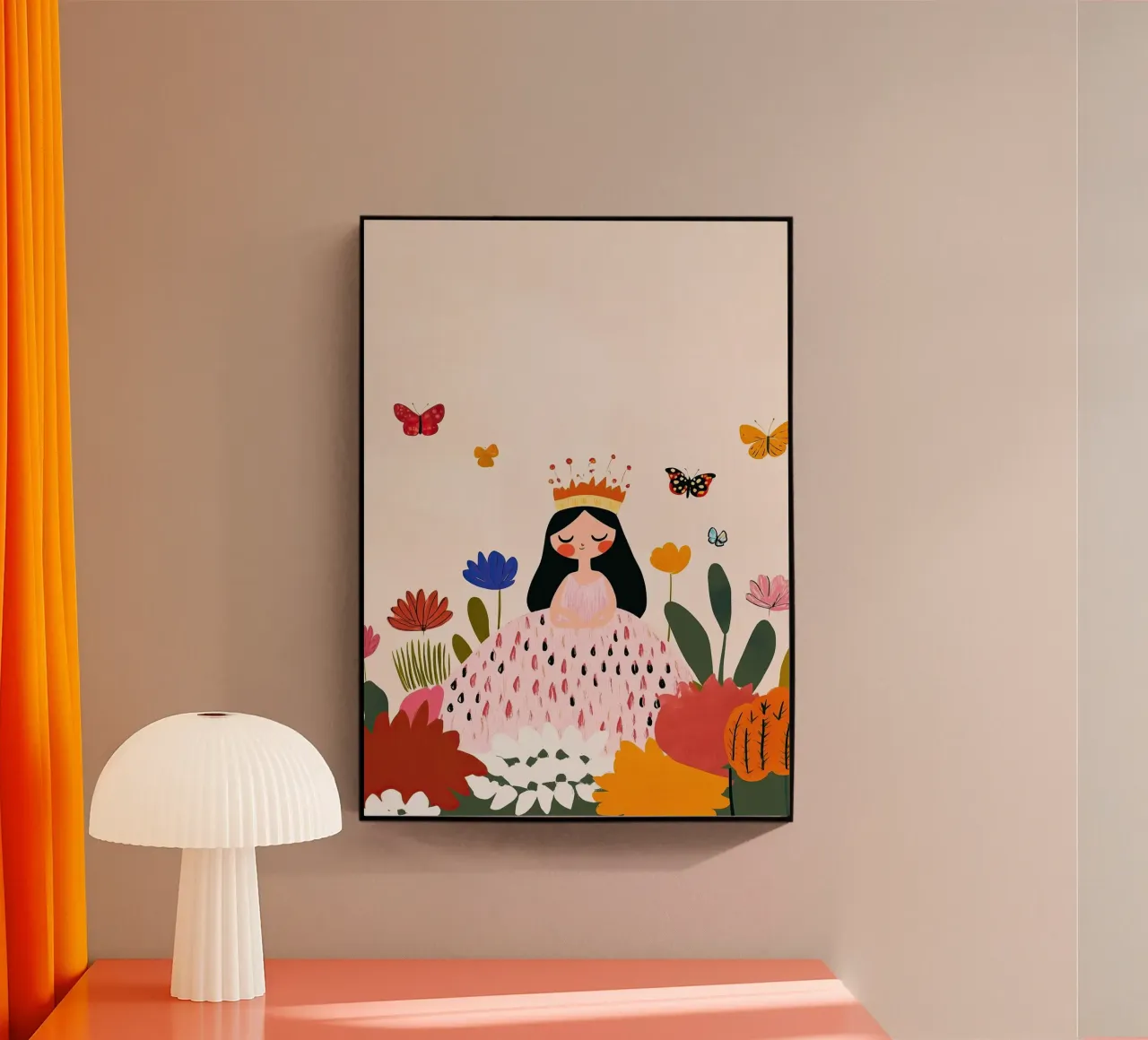 Principessa e farfalla plexiglass da Little Art Lab