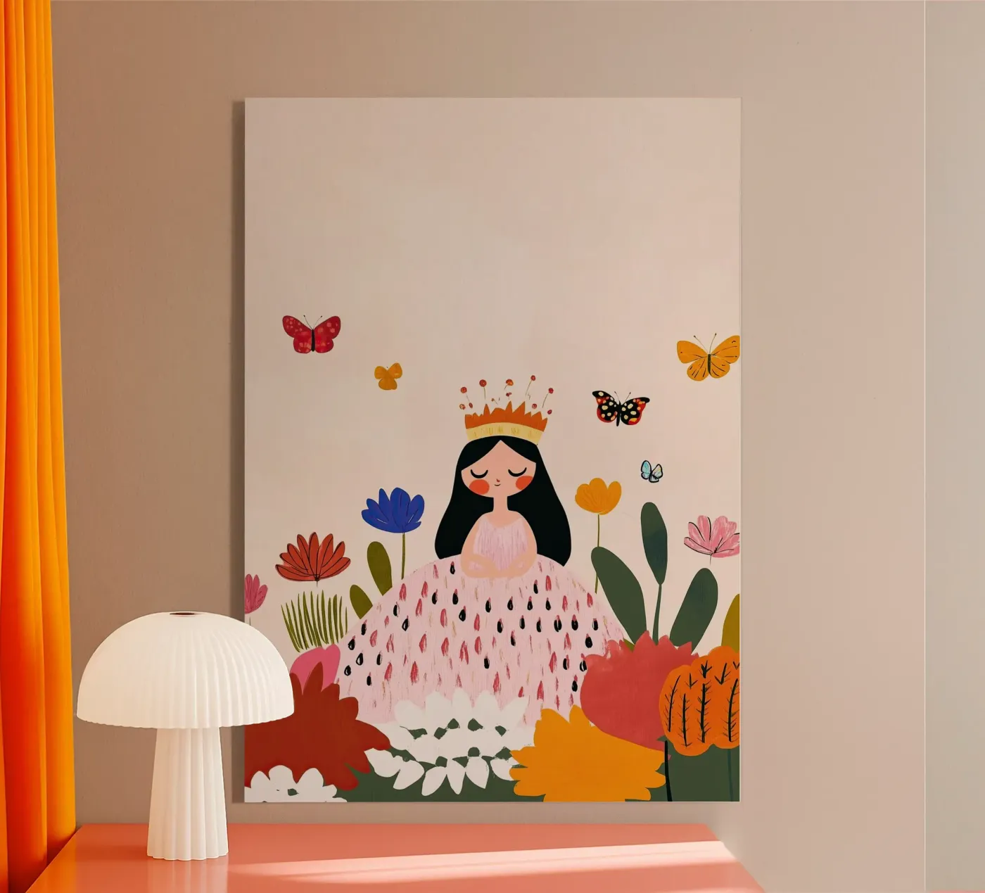 Princess and butterfly Acryl-Glas von Little Art Lab