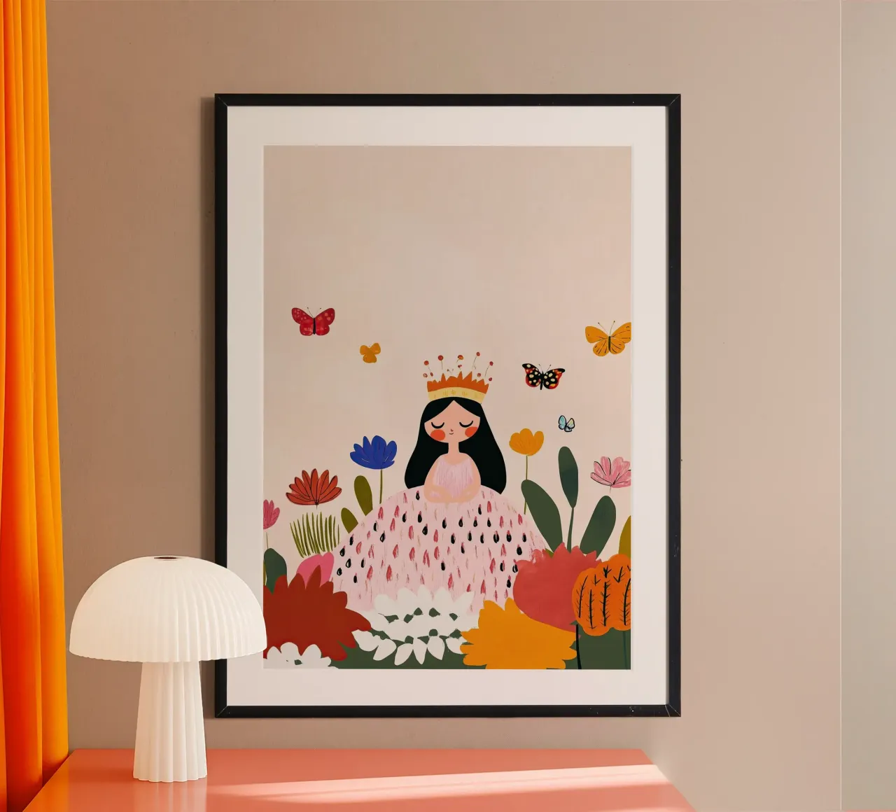 Principessa e farfalla poster da Little Art Lab