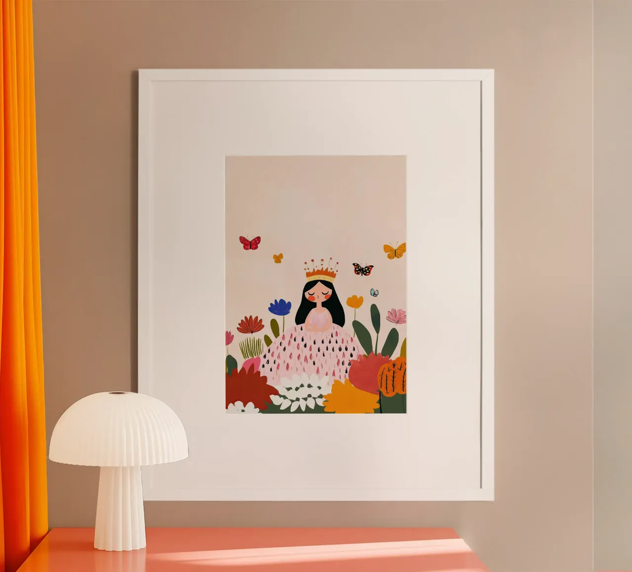 Principessa e farfalla poster da Little Art Lab