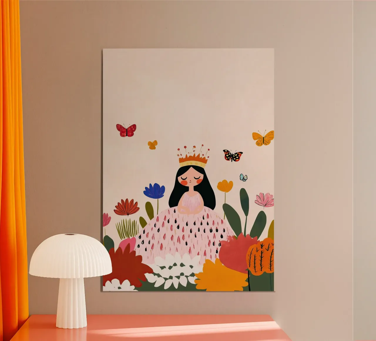 Principessa e farfalla poster da Little Art Lab