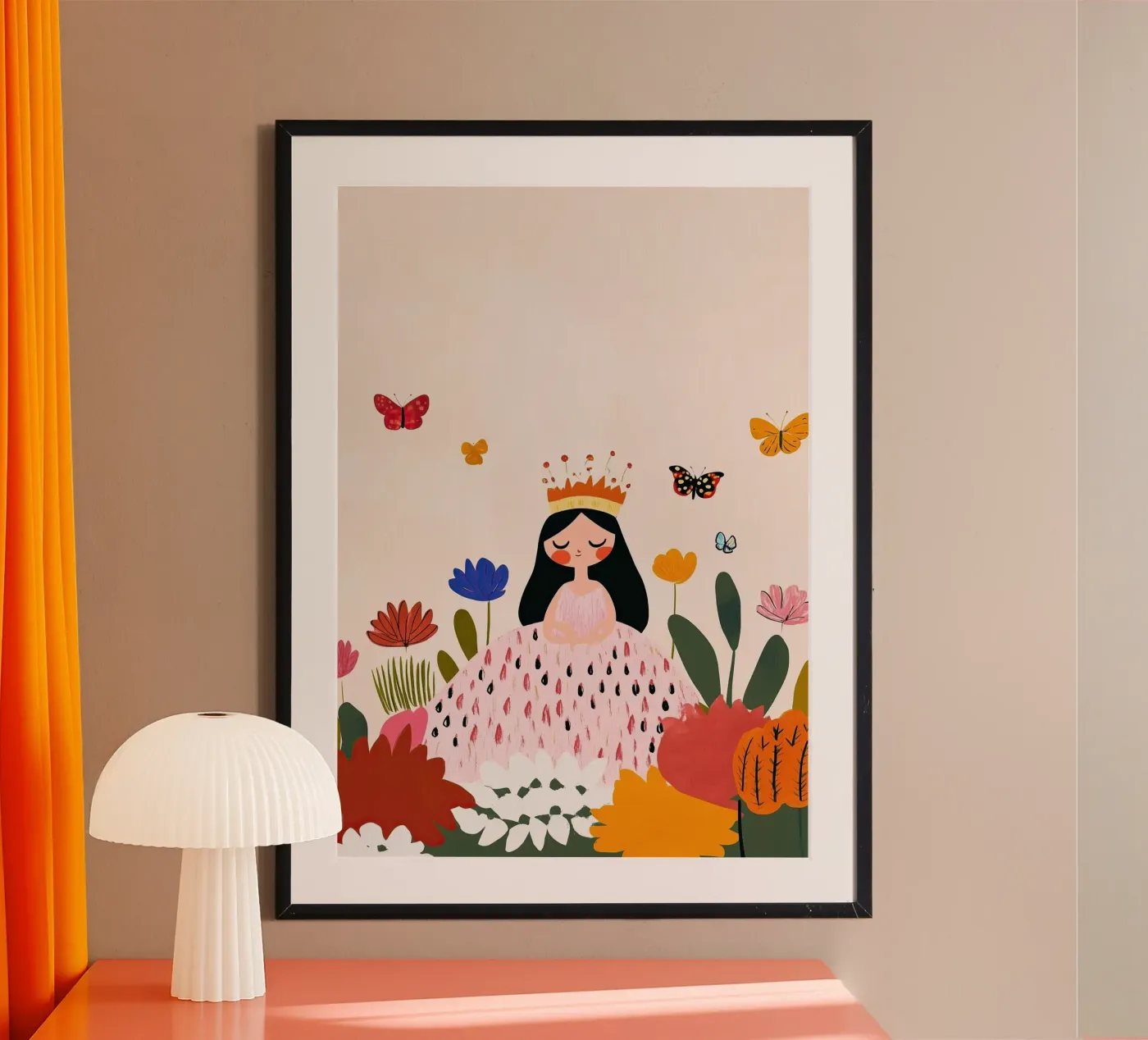 Principessa e farfalla poster da Little Art Lab