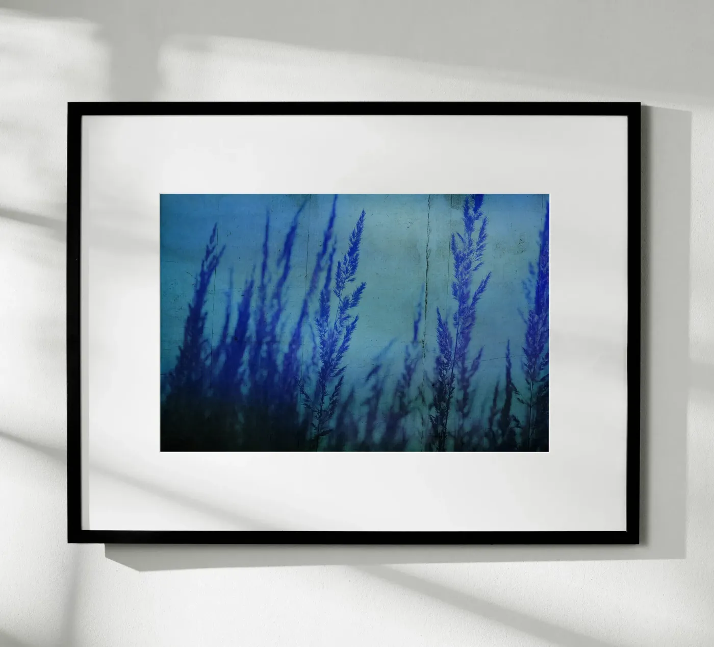 blue poster by Visuelle Poesie am Wegesrand