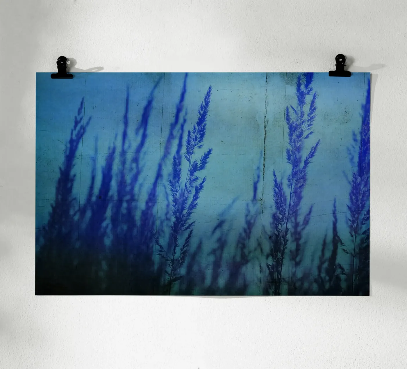 blue poster by Visuelle Poesie am Wegesrand