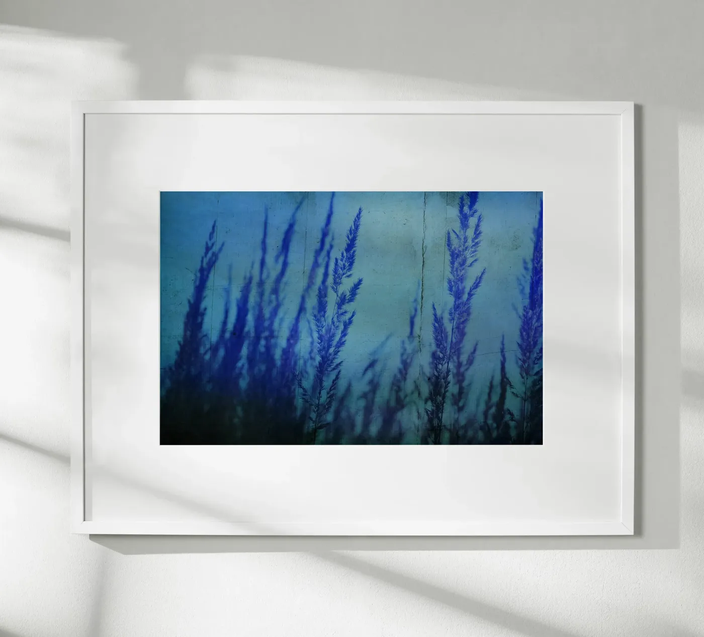 blue poster by Visuelle Poesie am Wegesrand