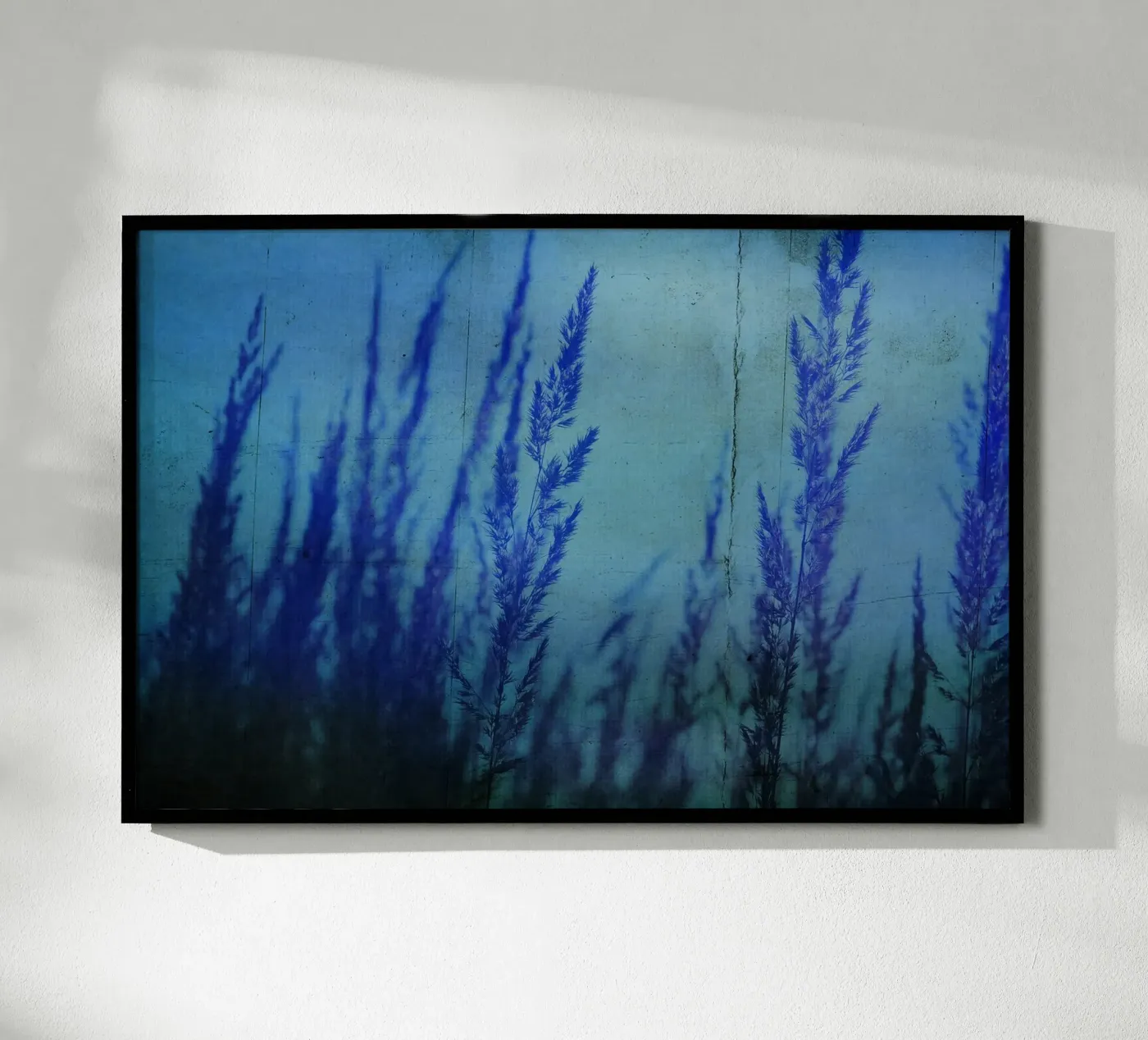 blue poster by Visuelle Poesie am Wegesrand