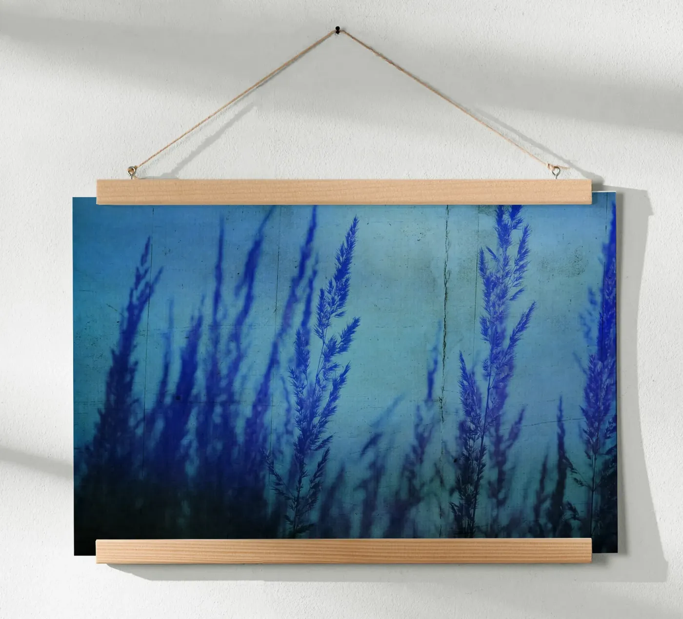 blue poster by Visuelle Poesie am Wegesrand