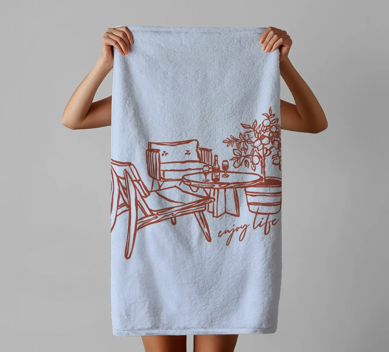 Boho Vacation 3 Enjoy Life asciugamano da bagno da Boho Print Collection