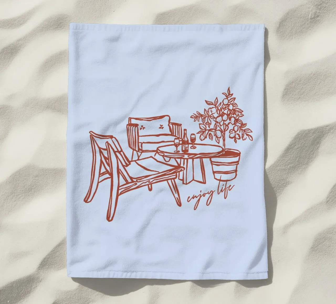 Boho Vacation 3 Enjoy Life telo mare da Boho Print Collection