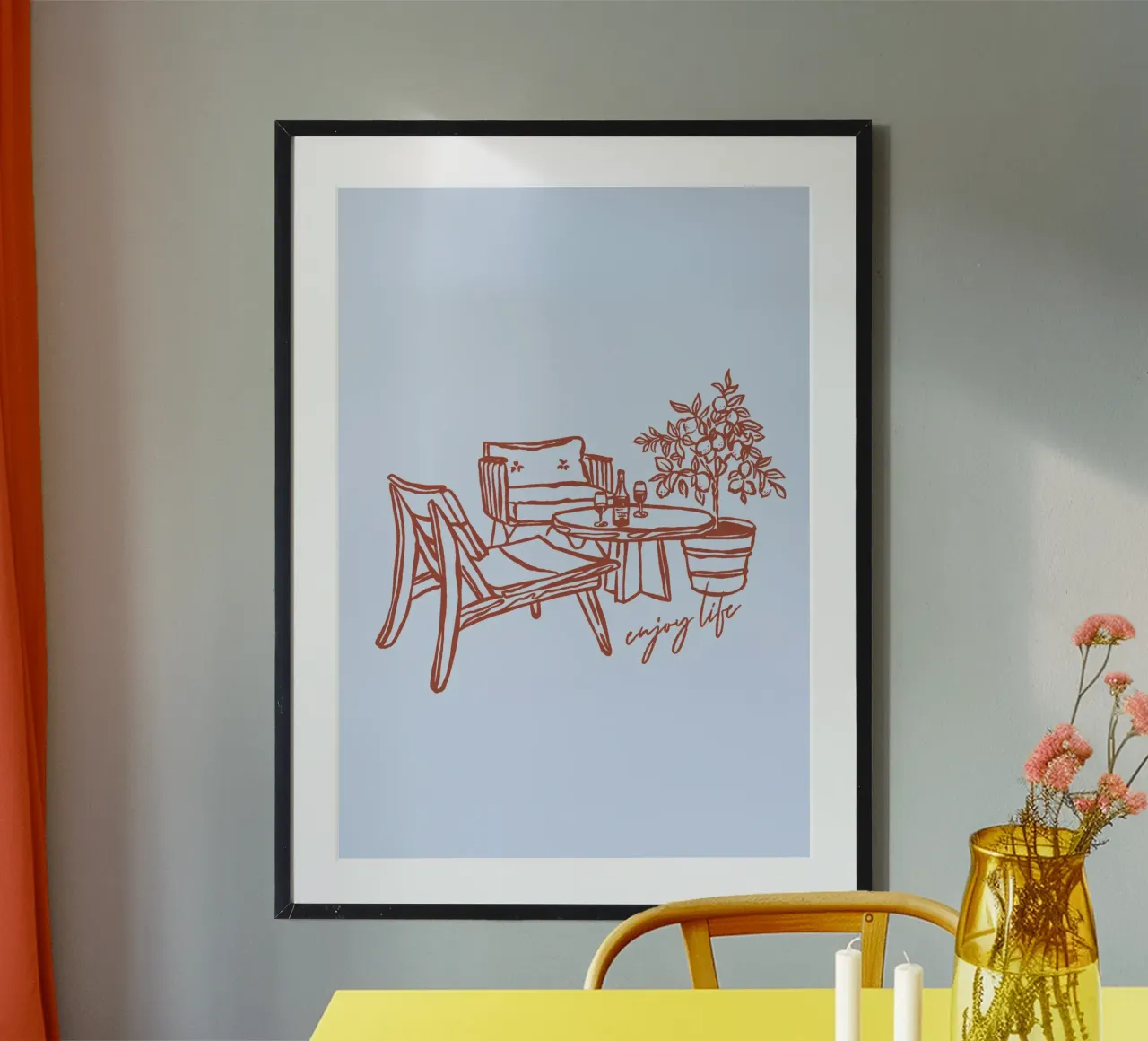 Boho Vacation 3 Enjoy Life carta hahnemühle da Boho Print Collection