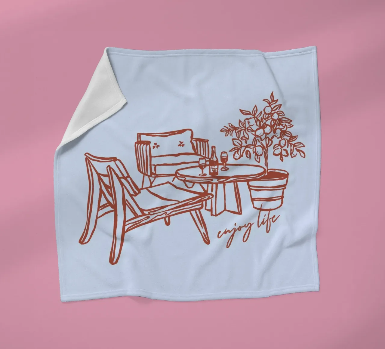 Boho Vacation 3 Enjoy Life coperta in pile da Boho Print Collection