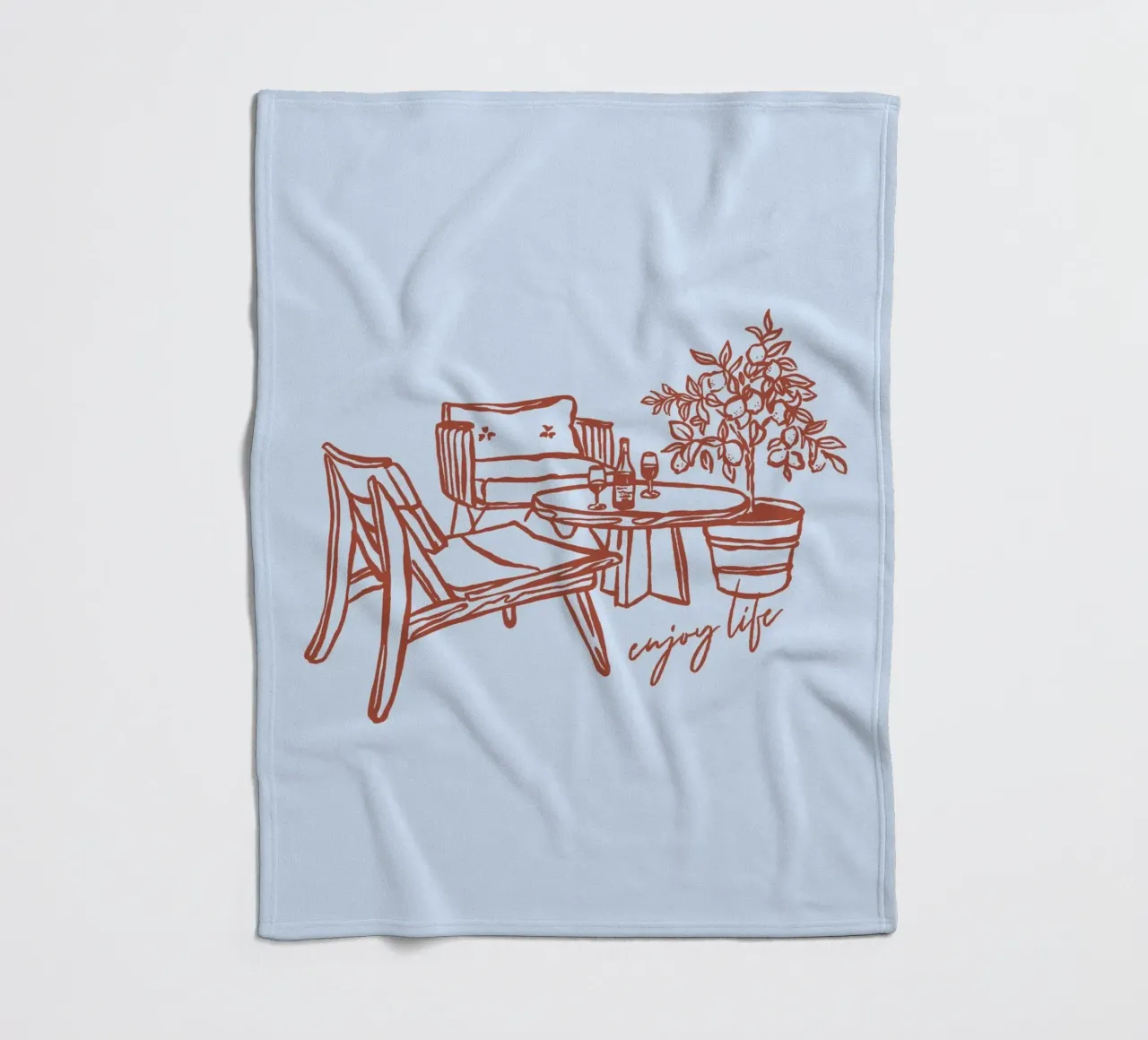 Boho Vacation 3 Enjoy Life coperta in pile da Boho Print Collection