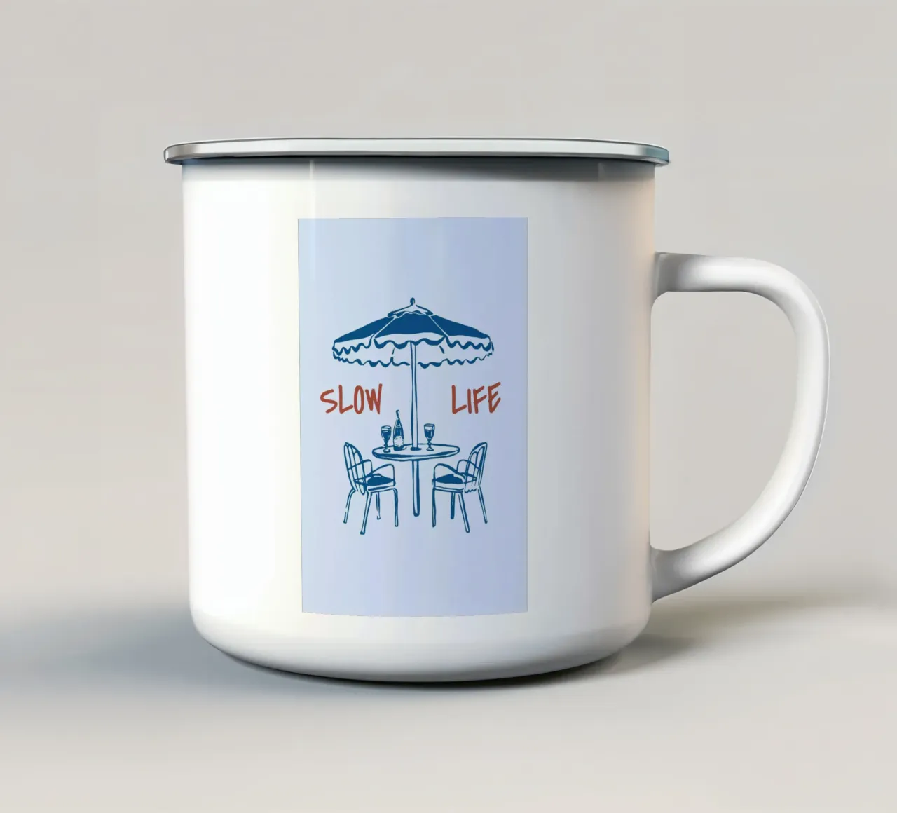 Boho Vacation 3 Slow Life tazza in smalto da Boho Print Collection