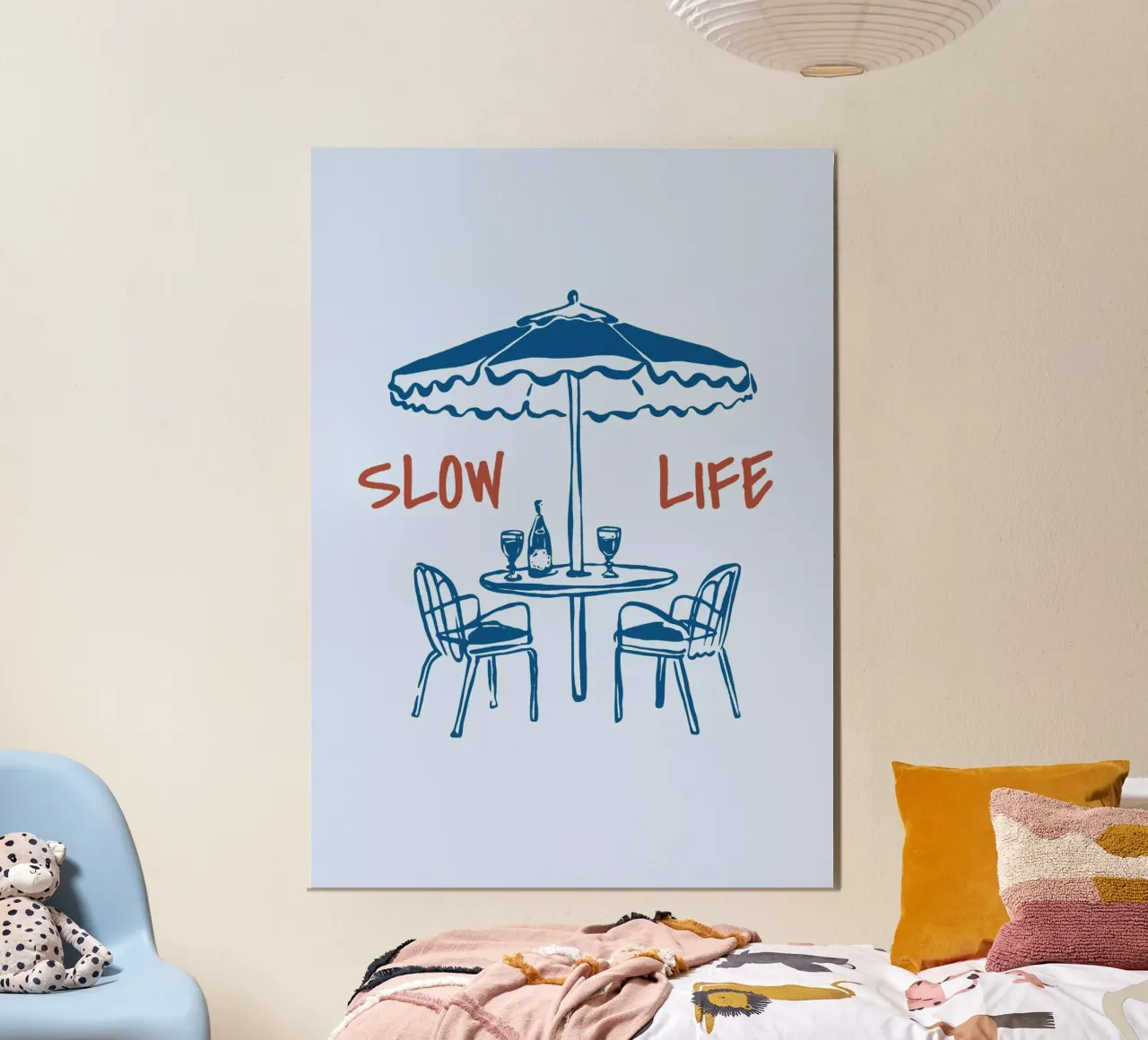 Boho Vacation 3 Slow Life poster con telaio in alluminio da Boho Print Collection